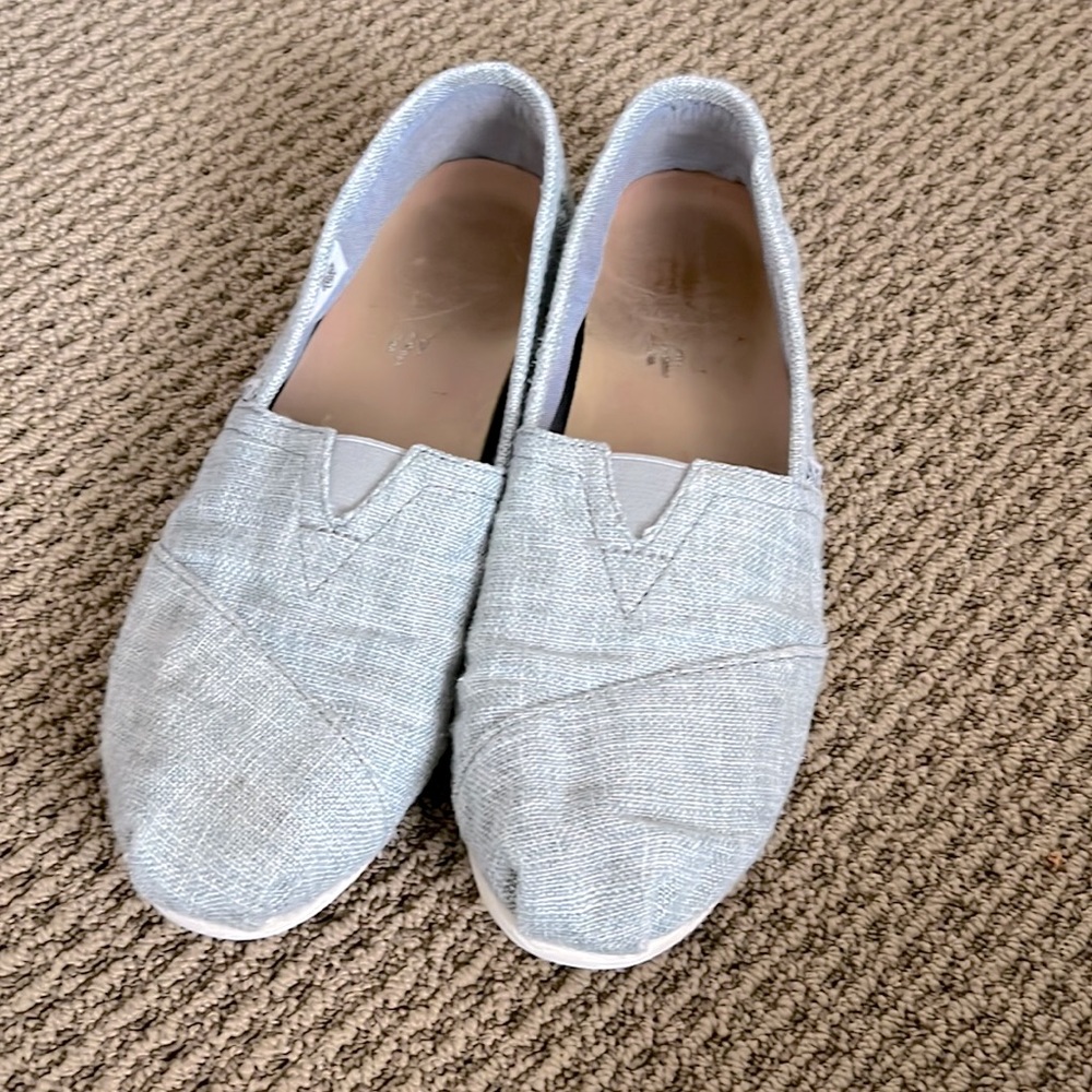 Toms flats silver grey canvas 9